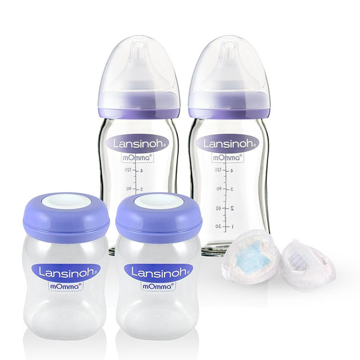 Lansinoh PP Flasche 160ml /& Muttermilchflasche 160ml //// NaturalWave Sauger //// ab Geburt //// inkl NaturalWave Sauger Gr.S